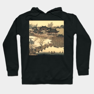 Chinese painting River Hoodie